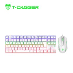 TECLADO KIT GAMING T-DAGGER ADVANCE FORCE ( T-TGS005W-RD-SP ) WHITE SWITCH RED